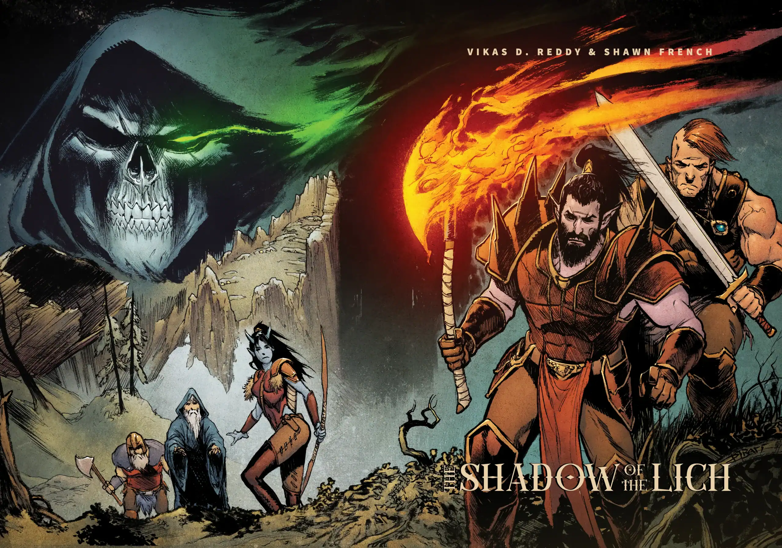 The Shadow of the Lich Wraparound Cover Front Lettering